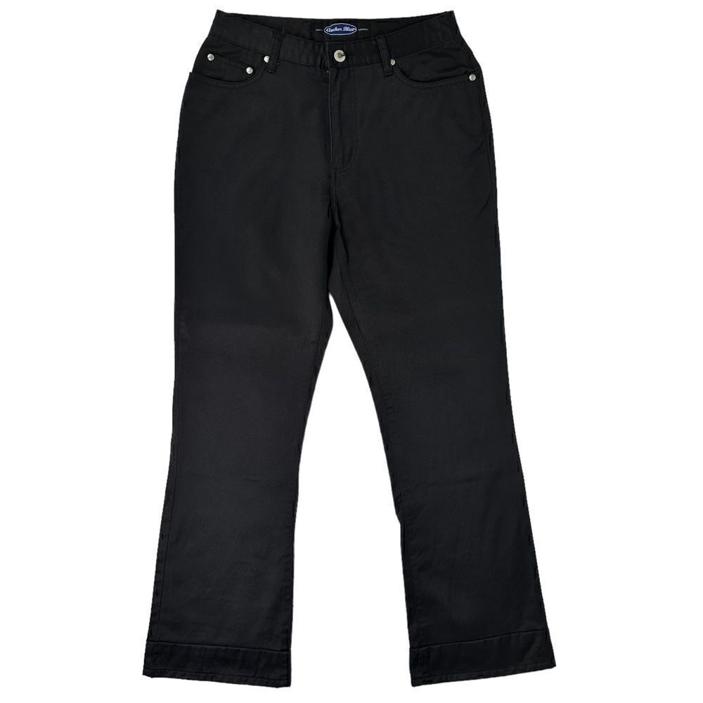 Vintage Anchor Blue Flared Bootcut Pants Size 5 Black Nylon Cotton